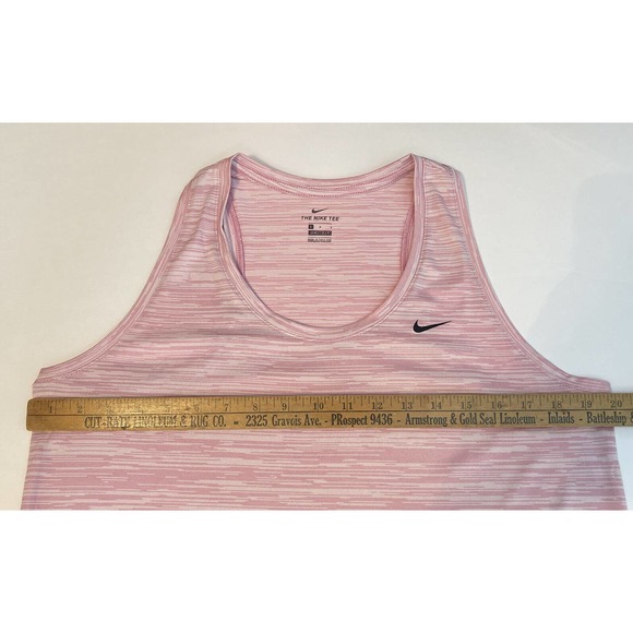 NIKE Women’s L Racerback Tee Pink Athletic - Picture 3 of 6